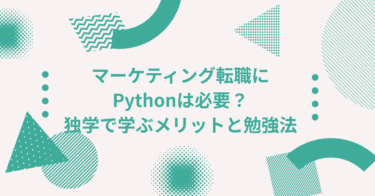 マーケティング転職にPythonは必要？独学で学ぶメリットと勉強法